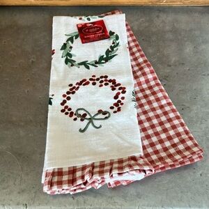 Set of Two Christmas Kitchen Towels